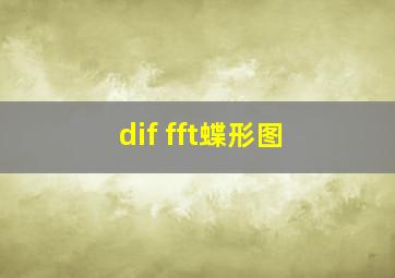 dif fft蝶形图